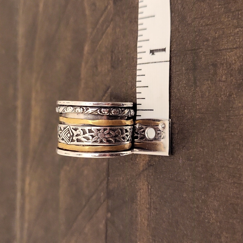 Silpada Sterling Israel Brass Spinner Ring - Picture 7 of 7